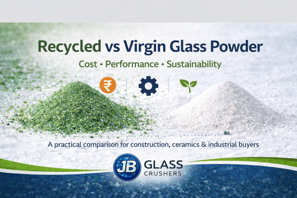 virgin VS recycle glass powder