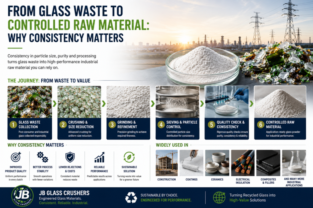 Glass Waste to Controlled Raw Material