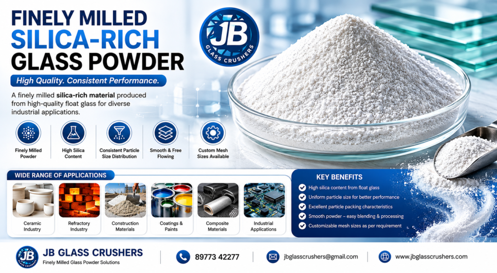 finely milled silica-rich material