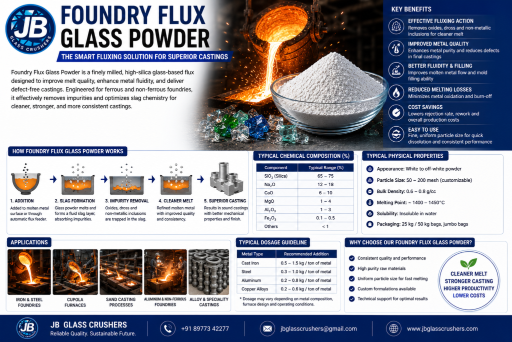 Foundry Flux Glass Powder