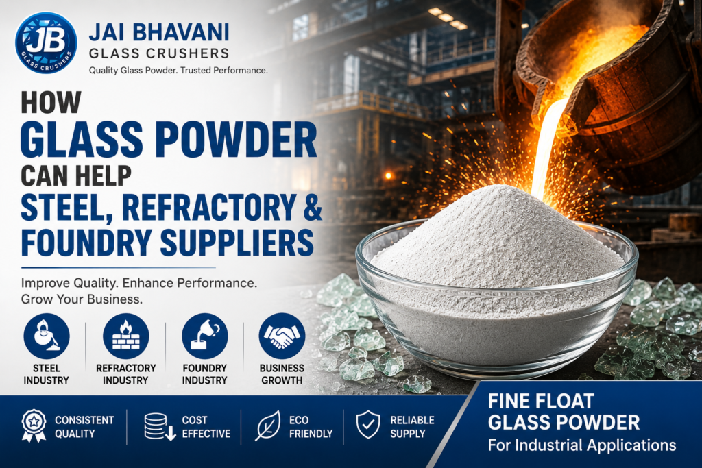 Glass Powder Can Help Steel, Refractory & Foundry