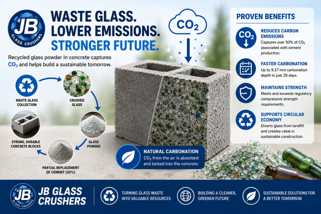 Glass Powder Helps Concrete Capture Carbon and Reduce Emissions