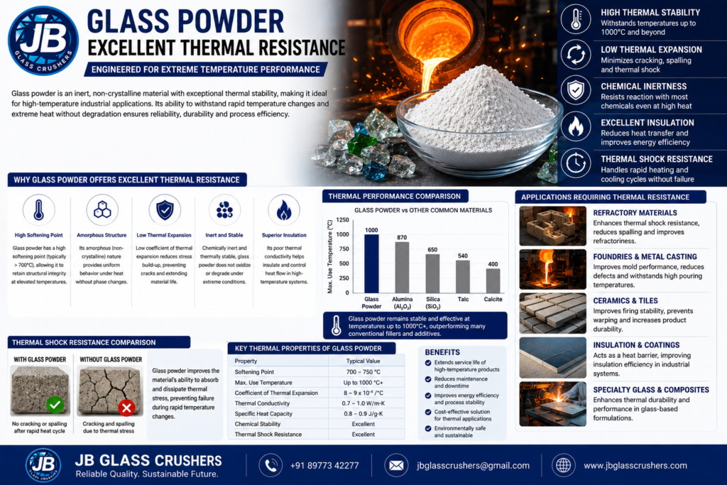 Thermal Resistance of Glass Powder