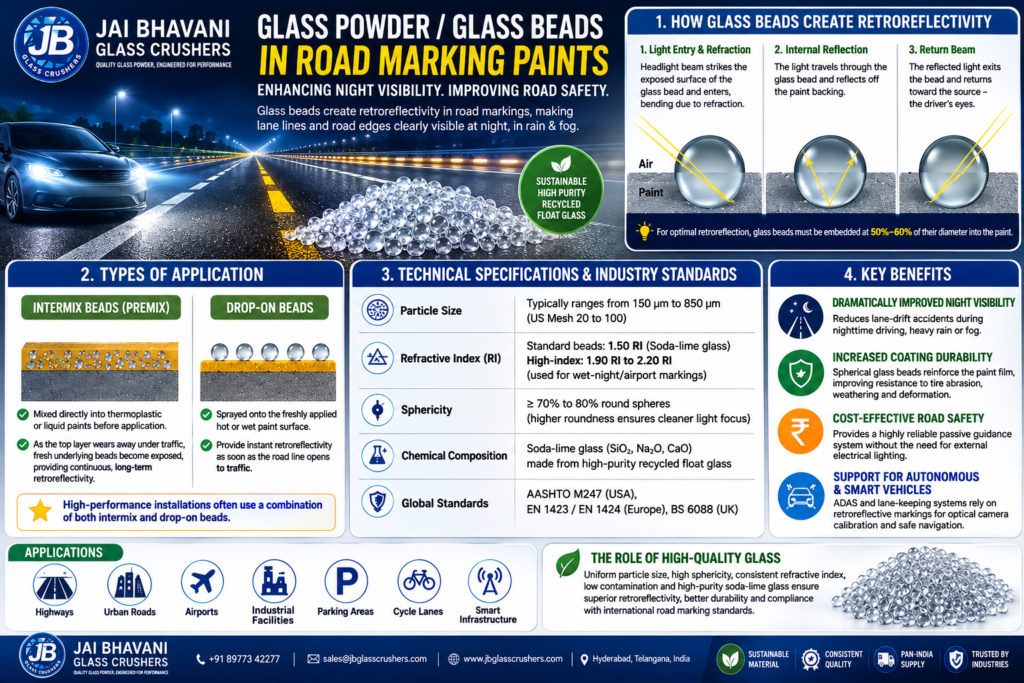 Glass Beads for Safer Roads