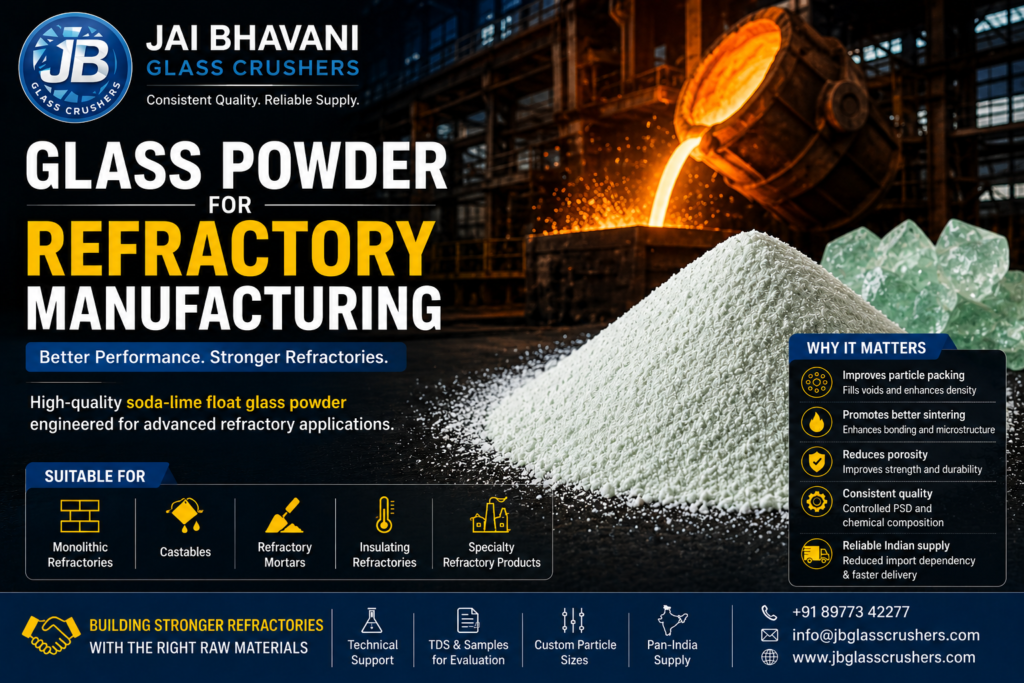 Glass Powder for Stronger Refractories