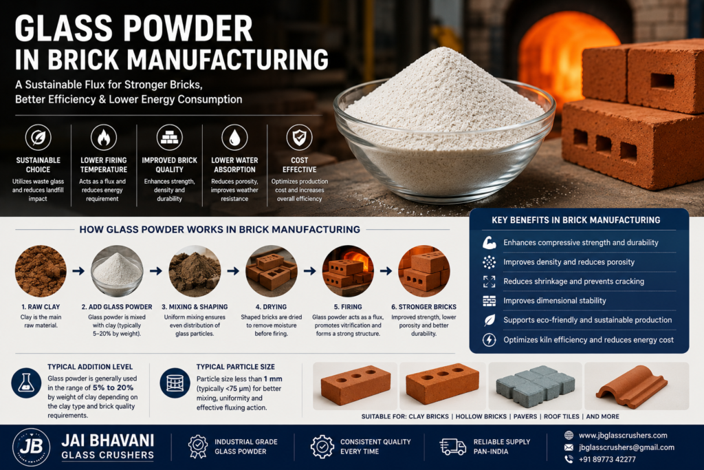 Glass Powder in Brick Manufacturing