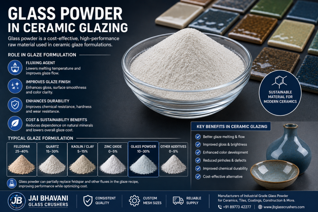 Glass Powder in Ceramic Glazing